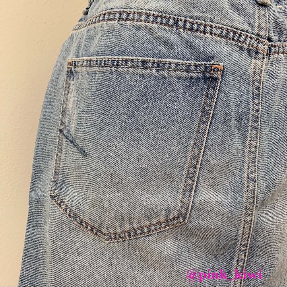 Habitual Willa Distressed Cutoff Denim Skirt Size: 28 - Picture 8 of 11